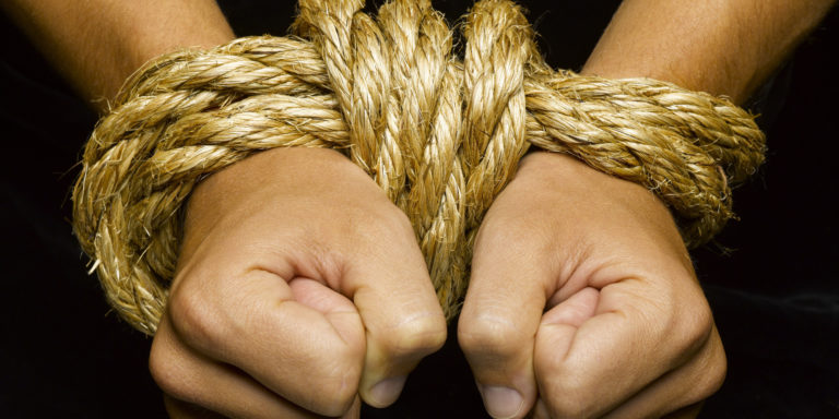 darkness, stench, and bondage